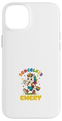 Emery schoolkid Rainbow Unicorn Design personalized Case for iPhone 14 Plus