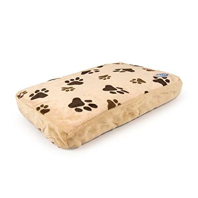 duvoplus, Cuscino Rettangolare con Impronta di Zampa 80x55x10 cm Beige, Cuscino Foderato Spessa, Fodera Extra Morbida, con Cerniera protetta, Lavabile a 30°