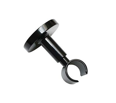 Gardinia Chicago Series Ceiling Support for Curtain Rod, with Metal Mounting Plate, 1 Track, Open, Includes All Mounting Parts, Diameter 20 mm, Black