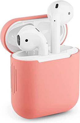 Skyddsfodral för Apple Airpods 1 & 2 silikonfodral Airpod-fodral med perfekt passform (korall)