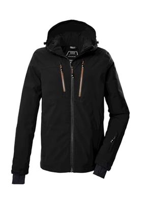 killtec Uomo Giacca da sci/giacca funzionale con cappuccio e paraneve KSW 439 MN SKI JCKT, schwarz, S, 43161-000