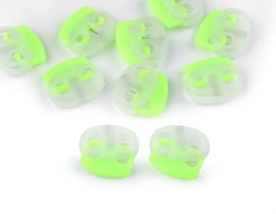 cyclingcolors 10x arrêt de Cordon extrémité Plastique 2 Trous 17x19mm Embout Bloque Fermoir Attache bloqueur Corde Lacet Fil Camping vêtement Sac mercerie, Vert