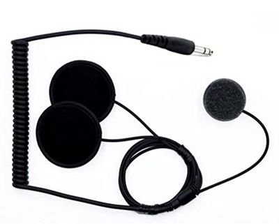 Zero Noise KIT DE CASCO CON RADIO PARA CASCO INTEGRAL - CONECTOR ESTÉREO DE 6,35 MM - CON ALMOHADILLAS DE ALTAVOZ INTEGRADAS