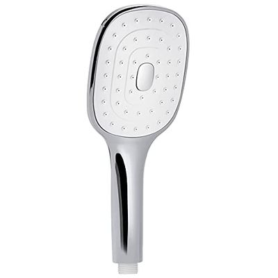 Gedy G-Tendence 08, Doccetta 1 Getto, Soffione ABS con Finitura Cromato, 5 Anni di Garanzia, Design R&S, Filtro Doccia antisabbia Incluso, Cromo-Bianco, 10x4x26