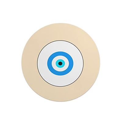 Questo Casa, Rund musmatta med digitalt tryck, halkfri baksida, för kontor och hem, diameter: 22 cm