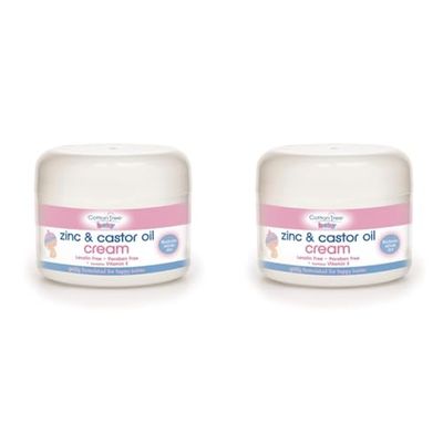 Cotton Tree Zinc And Castor Oil Cream For Nappy Rash, White (Pack of 2)