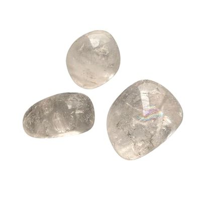VIE Tumbled Crystals, Pack of 12, Clear Quartz