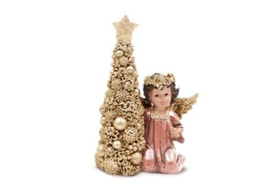 SUD IMPORT SRL Ange résine Rose 21 cm 722132
