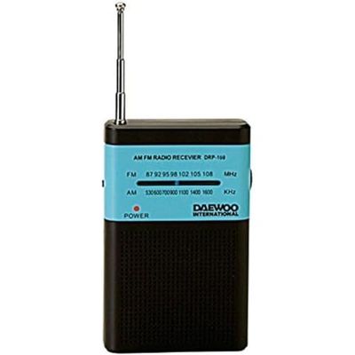 Daewoo DRP-100B Negro+Azul Radio-Reloj, No Aplica