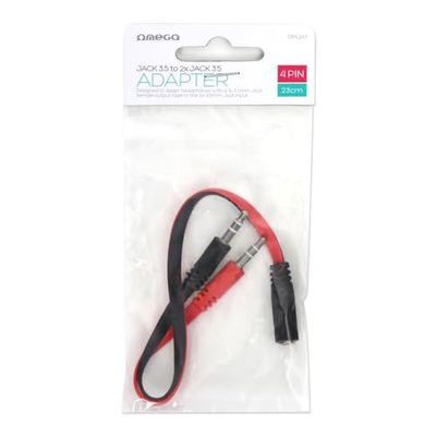 Velocraze Adaptateur - Jack femelle de 3,5 mm vers 2 prises mâles de 3,5 mm, idéal pour diviser les signaux audio, compact et facile à connecter.