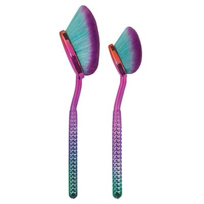 Moda Royal & Langnickel - Conjunto de 4 pincéis de maquilhagem oval de tamanho real, inclui pó de precisão grande, pequenos pincéis de pó de precisão, ombre binóculos