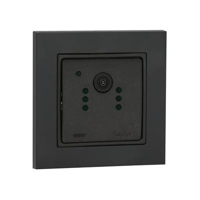 VEMER VE794901 EASYEYE INT Draadloze bewakingscamera voor binnen met speciale app, inbouwmontage (50 x 50), Full-HD-beveiligingscamera met infraroodtechnologie, stroomvoorziening 230 V, grijs