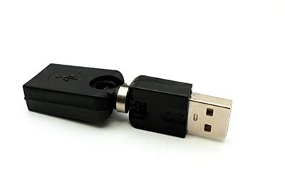 System-S Adaptateur USB 2.0 Type A mâle vers Femelle Câble coudé 360° Noir