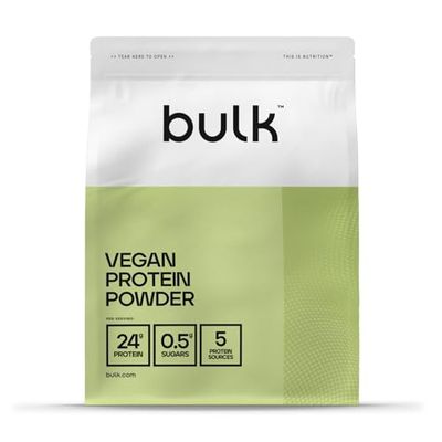 Bulk Vegan Protein Powder, Plant Based Protein Shake, Chocolate Cookies, 1 kg, New & Improved Formula, 28 Servings, Packaging May Vary
