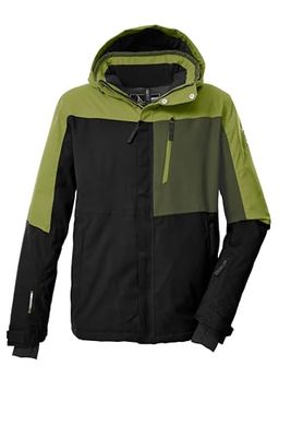 Killtec Giacca da sci da uomo con cappuccio rimovibile e paraneve KSW 52 MN SKI JCKT, nero, S, 43440-000