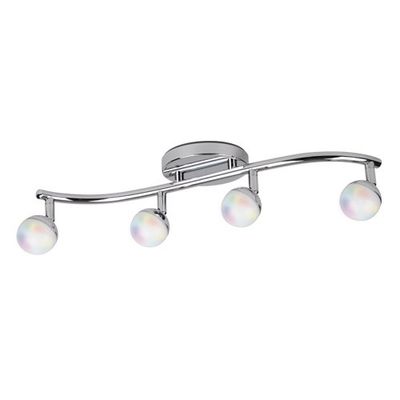 Jedi lighting - Faretti LED Olivine, 4 L iDual, con telecomando 5420060411830, a riflettore, cromo;vetro