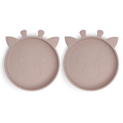 NUUROO - Akila silikonplatta 2-pack giraff - Woodrose