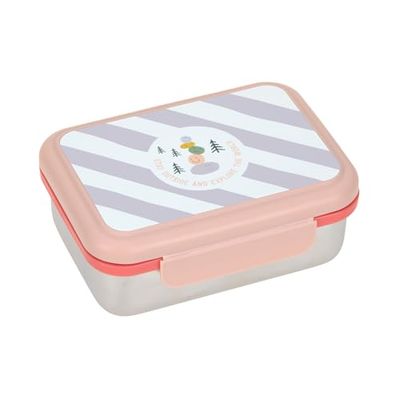 LÄSSIG Fiambrera para niños Fiambrera de acero inoxidable Fiambrera para el desayuno Sostenible Guardería Escuela/Lunchbox Stainless Steel Sunny Explorer green/blue