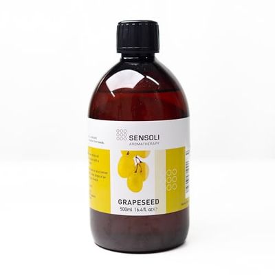 SENSOLI Carrier Massage Oils - Natural Unscented Moisturising Oil for Hair and Skin Care (Grapeseed, 500ml)