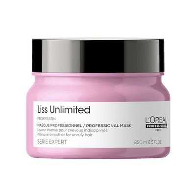 L'Oréal Professionnel Paris | Maschera professionale per capelli crespi Liss Unlimited Serie Expert, Formula lisciante anti-crespo, 250 ml