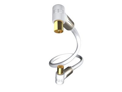 inakustik Premium Premium HDTV antenna kabel (coax 90° (m) - Coax 90° (f), 3m) wit