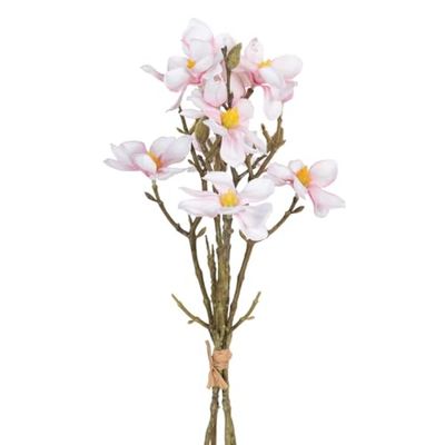 BigBuy Home Ramo Verde Rosa 37 x 20 x 41 cm Magnolia