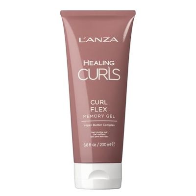 L'ANZA Healing Curls Curl Flex Memory Gel - Curl Gel for Curly Hair - Creates Strong, Long-Lasting and Touchable Hold with Sulphate Free, Paraben Free Formula (200ml)