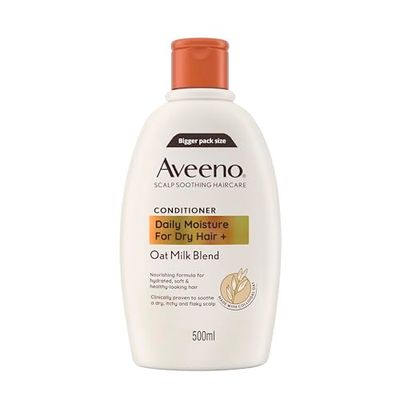 Aveeno Scalp Soothing Haircare Daily Moisture Conditioner, Oat Milk Blend, for Dry Hair, Soothes Dry, Itchy & Flaky Scalp, Clinically Proven, Sulfate Free, 500ml