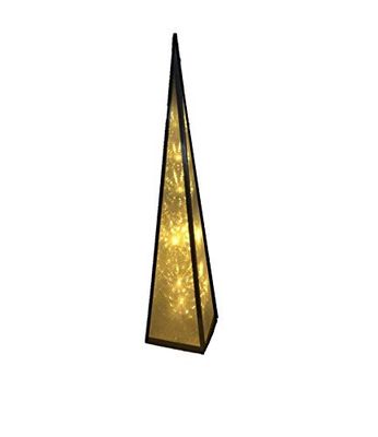 Led-kerstboom, zilver, sneeuweffect, verkrijgbaar in 45 cm, 60 cm en 90 cm, warm wit (60 cm)