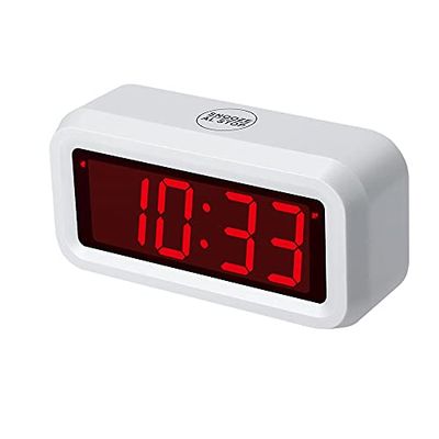 Timegyro Despertador LED Reloj Despertador Digital con Pilas Reloj de Mesa portátil para