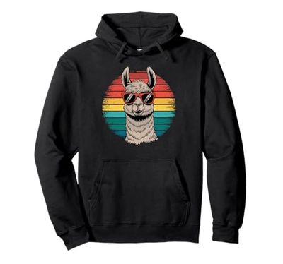 Hot Alpaca Llama Sunglasses Comic Relaxed Summer Nature Sun Pullover Hoodie