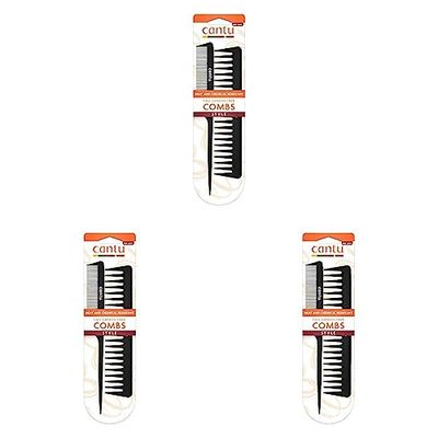 Cantu Style Carbon Fibre Combs (Packaging may vary) (Pack of 3)