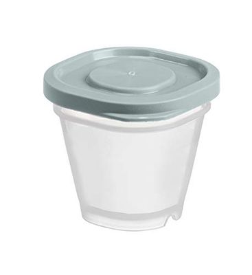 Gastromax Pack de 4 Cajas de Almacenamiento de Alimentos Bio 0,5, Transparente/Verde Salvia, 4 x 0,5 DL, 4