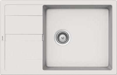 SCHOCK | Lavello Cucina Primus D100XS 1 Vasca Large con Gocciolatoio Small, Vasca Reversibile, Materiale Cristalite®, New Alumina, 780x500mm