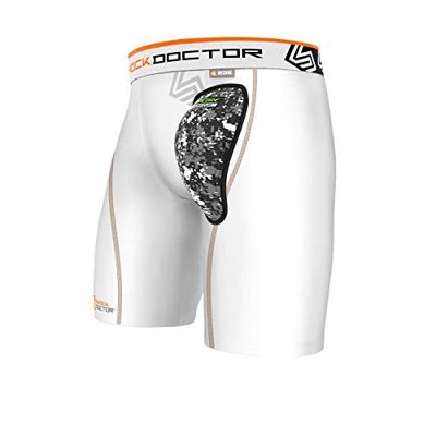 Shockdoctor Herr Aircore Hard Cup kompressionsshorts, vit, Large