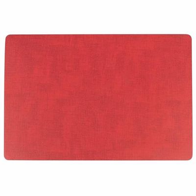 VDE Villa d'Este Home Tivoli 1996 Lot de 6 Sets de Table 45 x 30 cm, en PVC, Doux au Toucher, Rouge