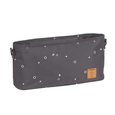 LÄSSIG Organizador para cochecito de bebé Bolsa para cochecito de bebé incl. accesorio para cochecito/Casual Buggy Organizer, Universe anthracite