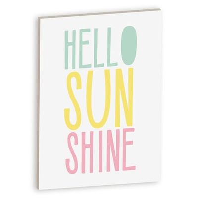 Declea Hello Sunshine Träskylt Dekorativ skylt Träform Hängande Eller Bordsskiva, Inredning för barnrum Trädekoration Barn, Design