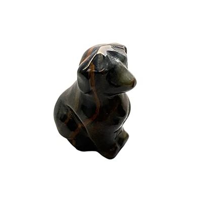VIE Gemstone Dog, 2.5x1.5x1cm, Tiger's Eye, Natural, One Size