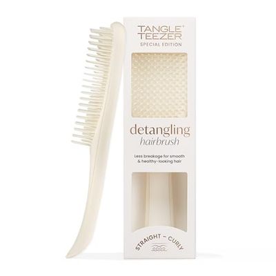Tangle Teezer Ultimate Detangler Hairbrush, For Wet and Dry Hair, Detangling Brush For All Hair Types, Two-Tiered Teeth Reduce Breakage and Eliminate Knots, Porcelain Cream, Matte Finish