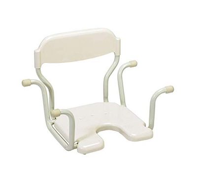 Homecraft White Line Suspended Bath Seats, Durable Easy-to-Clean Plastic Seat for Enhanced Bathing Comfort
