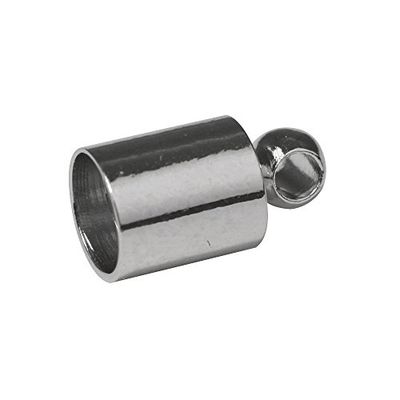 Rayher 2223821 Lot de 2 Capuchons d'extrémité en Platine 4 mm de diamètre