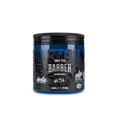 BARBER MARMARA No.34 Hair Styling Gel 500 ml – Men's Hair Gel – Strong Hold – No Gluing and No Residue – Alcohol Free – Fresh Fragrance – Hair Gel – Wet Hair Look – Rubber Effect