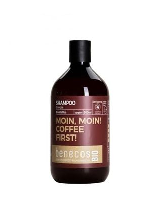 benecos Shampooing bio pour cheveux normaux - Café bio - Moin Moin ! Café d'abord - Végétalien - Plastique recyclé