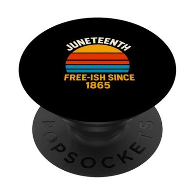 Juneteenth 1865 Retro Sunset Historia negra y africana PopSockets PopGrip Adhesivo
