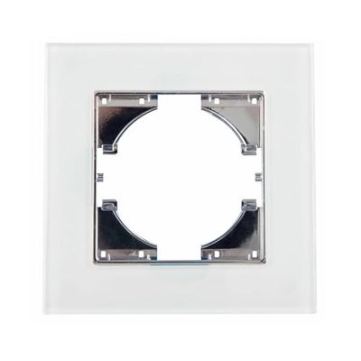 Panel empotrable de cristal blanco, marco de 1 elemento, ideal para iluminación interior y decoración moderna.