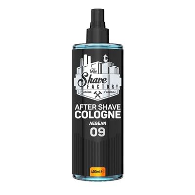 The Shave Factory Aftershave Cologne for Men – Aegean 400ml – Crisp, Refreshing and Warm Fragrance – Rich Blend of Citrus and Woody Scent – ​​Soothes Irritation, Refreshes Skin