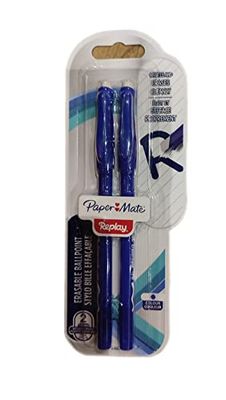 PAPER MATE Bolígrafo Replay Stick M Azul. Pack de 2