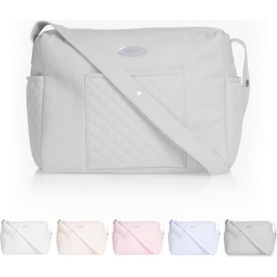 BABIDU Gevoerd moederschap, ideaal voor ziekenhuis en kinderwagen, praktisch en elegant design, moedertas, uniseks, volwassenen, Grijs