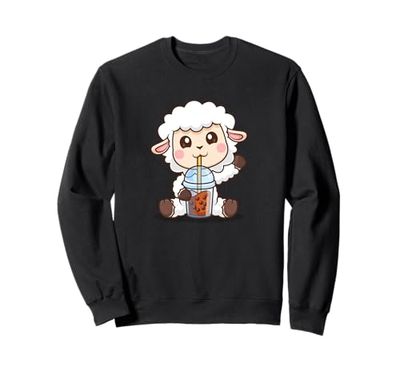 Cute Funny Kawaii Kids Bubble Tea Boba Tea Lamb Lover Felpa